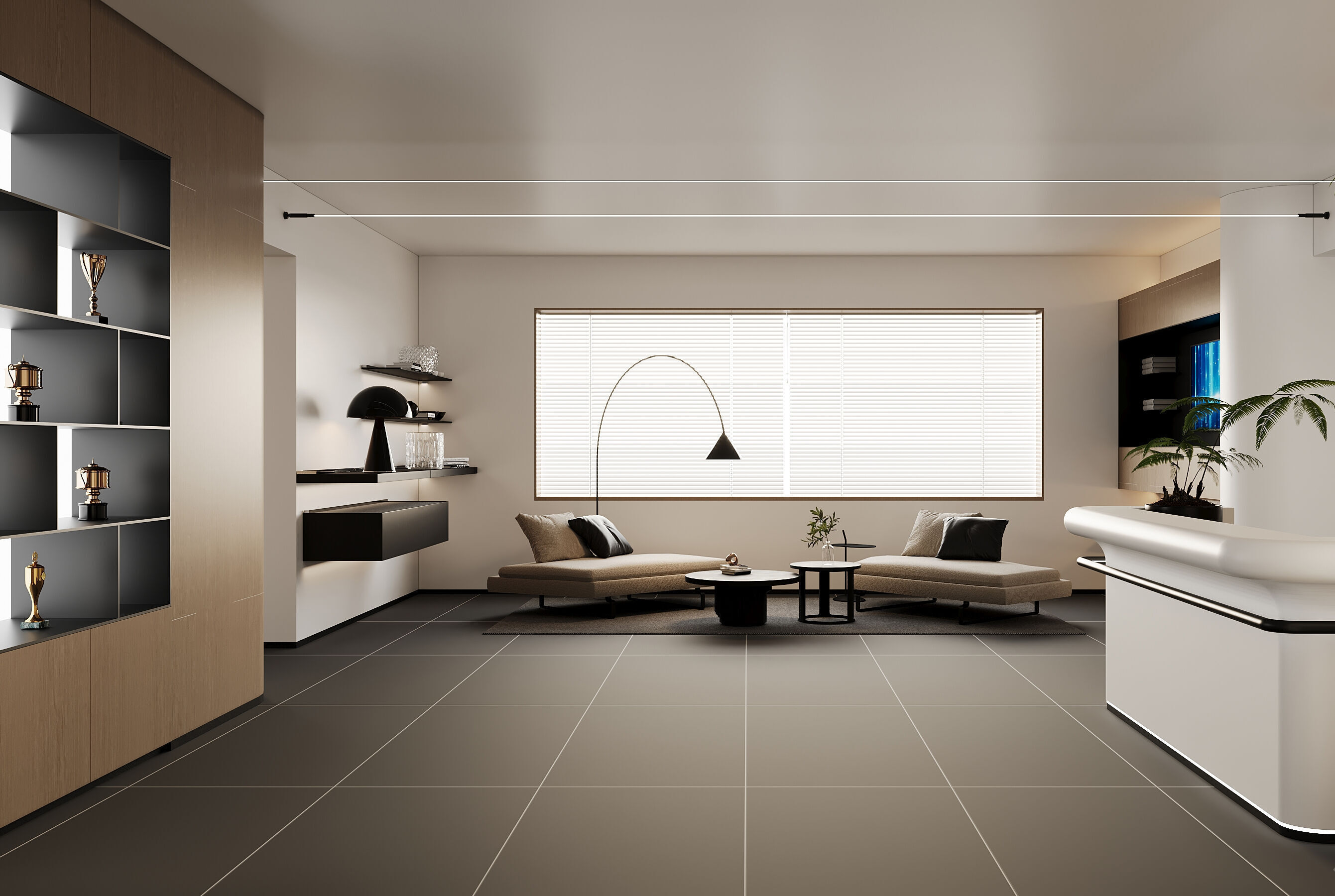 Office  reception lobby interior scene 11 3D model_7