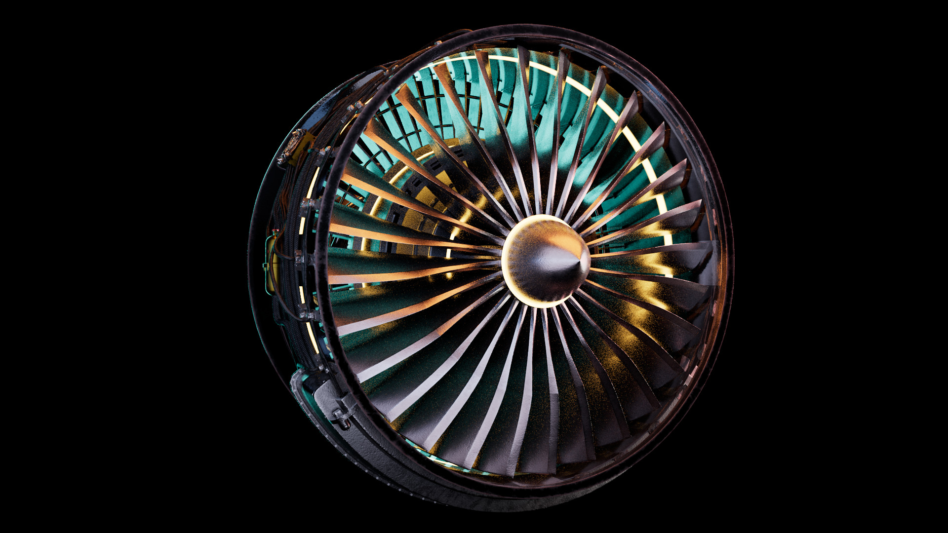 Turbofan Engine 3D model_4