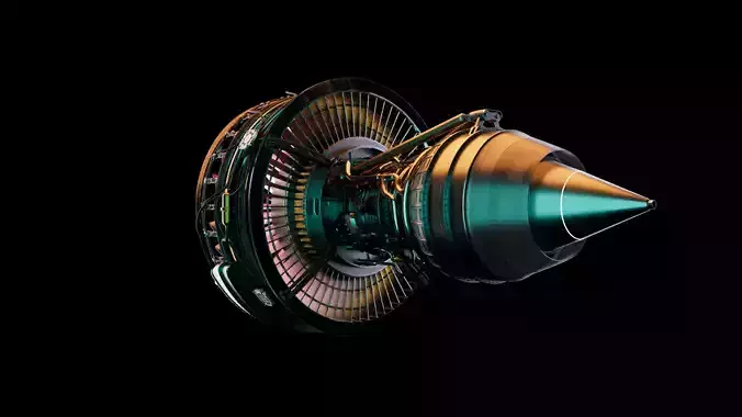 Turbofan Engine 3D model
