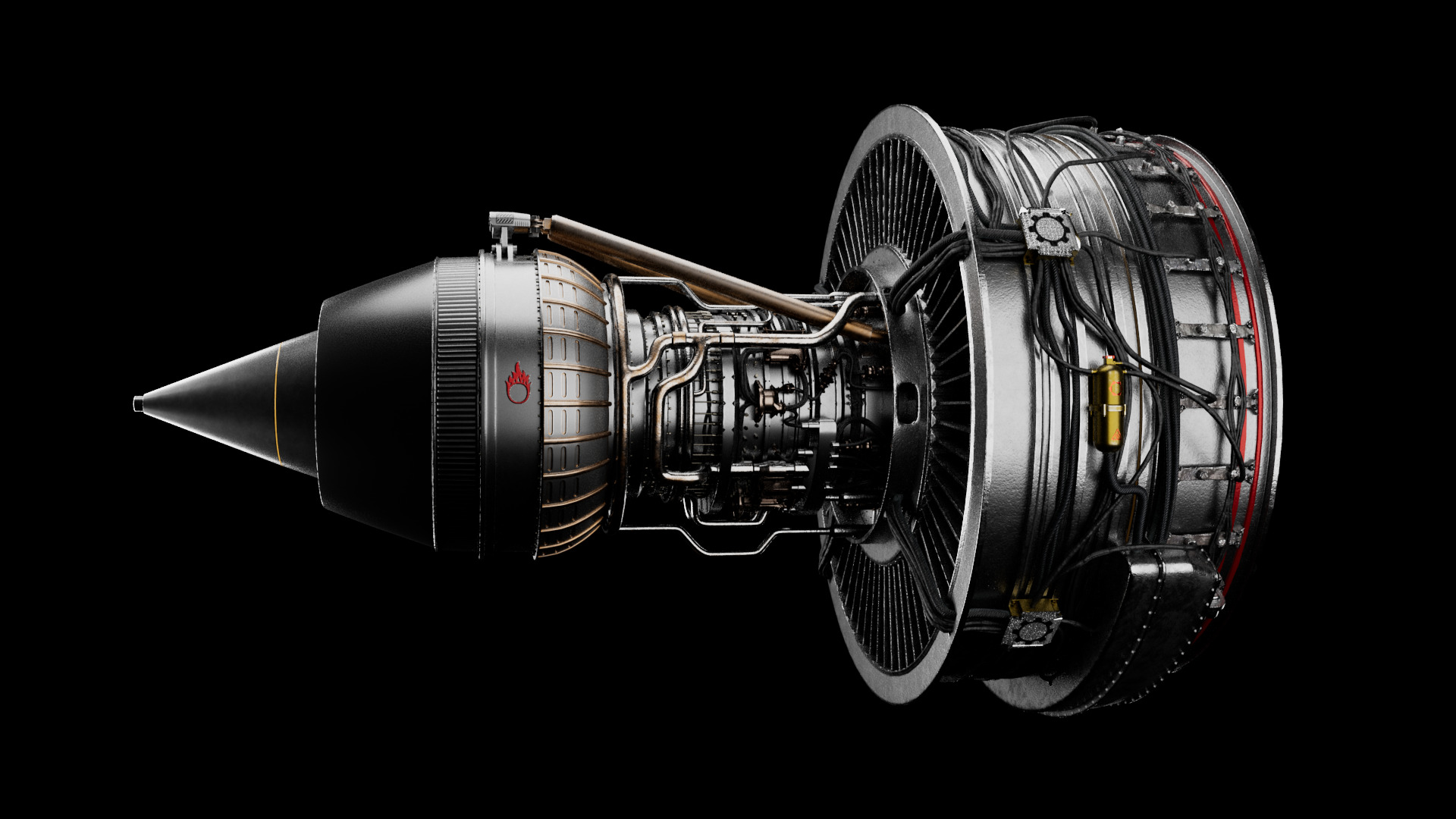Turbofan Engine 3D model_2