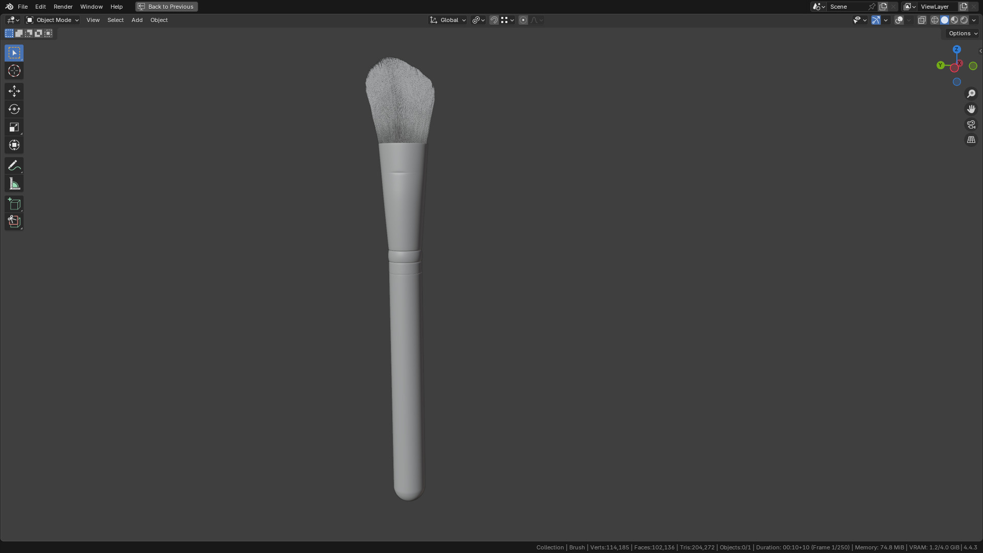 Make Up Brush PBR 23 3D model_14
