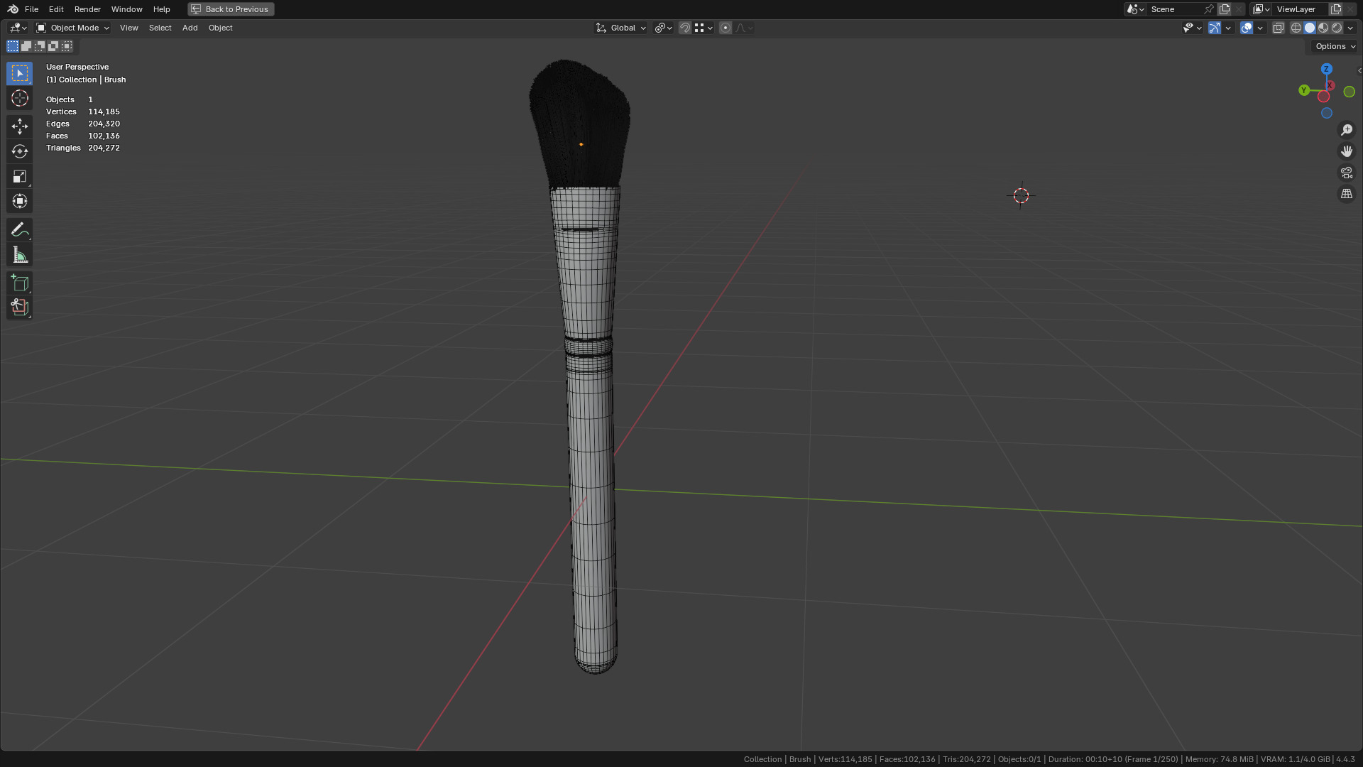 Make Up Brush PBR 23 3D model_18