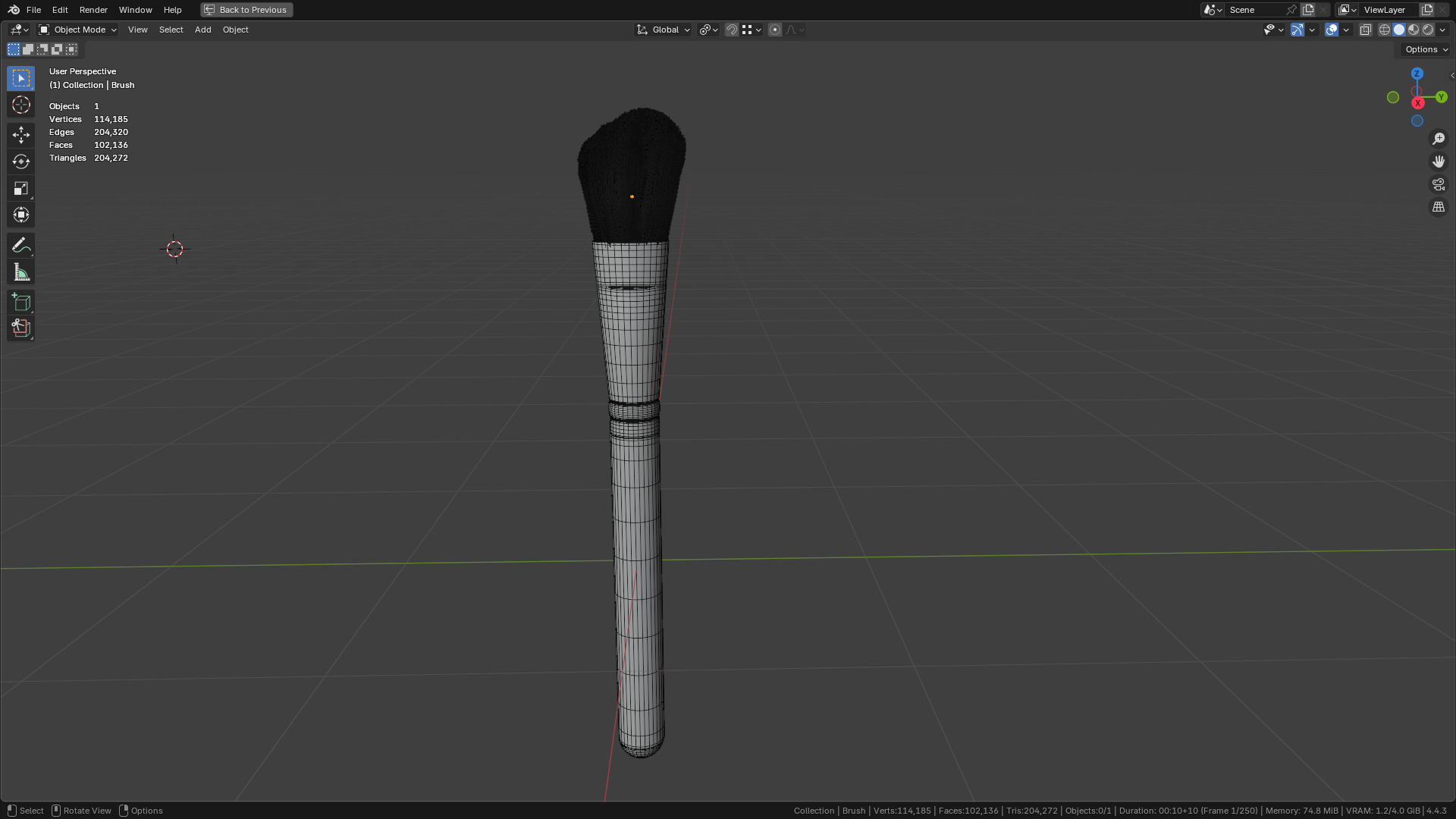Make Up Brush PBR 23 3D model_45