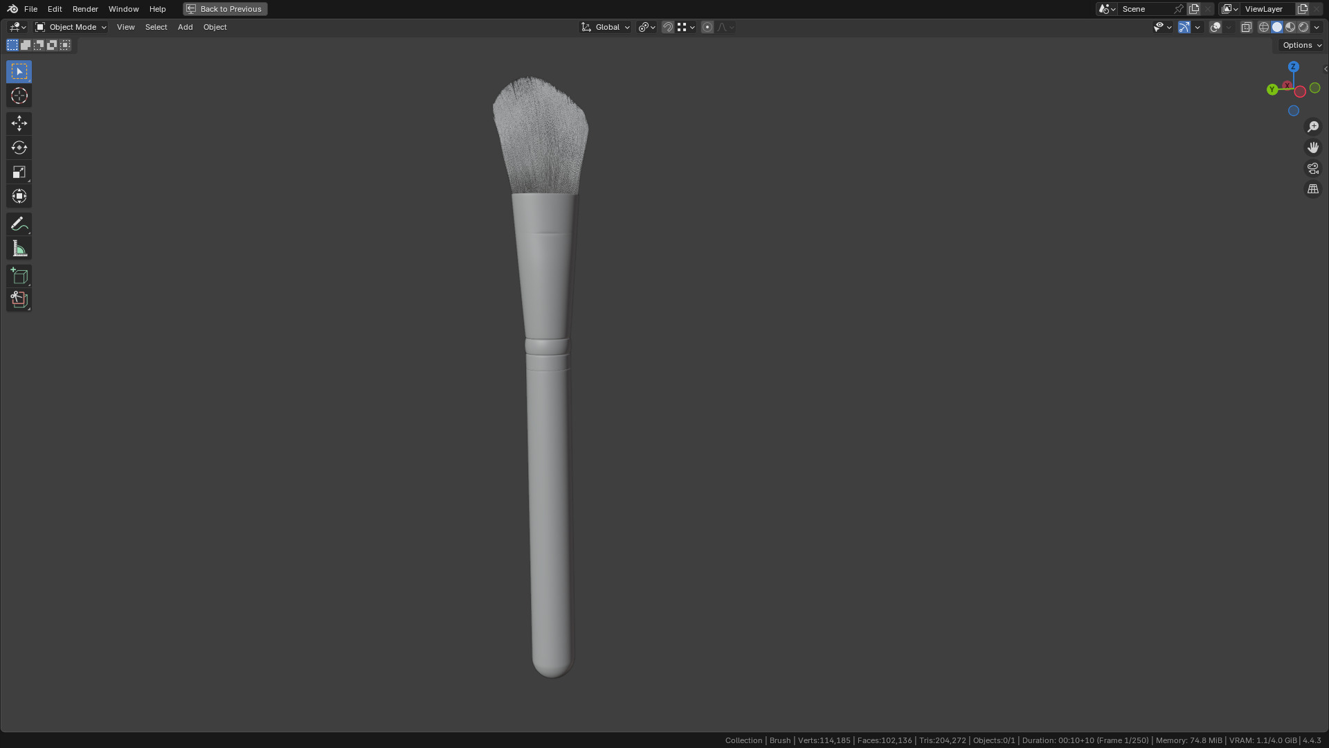 Make Up Brush PBR 23 3D model_13