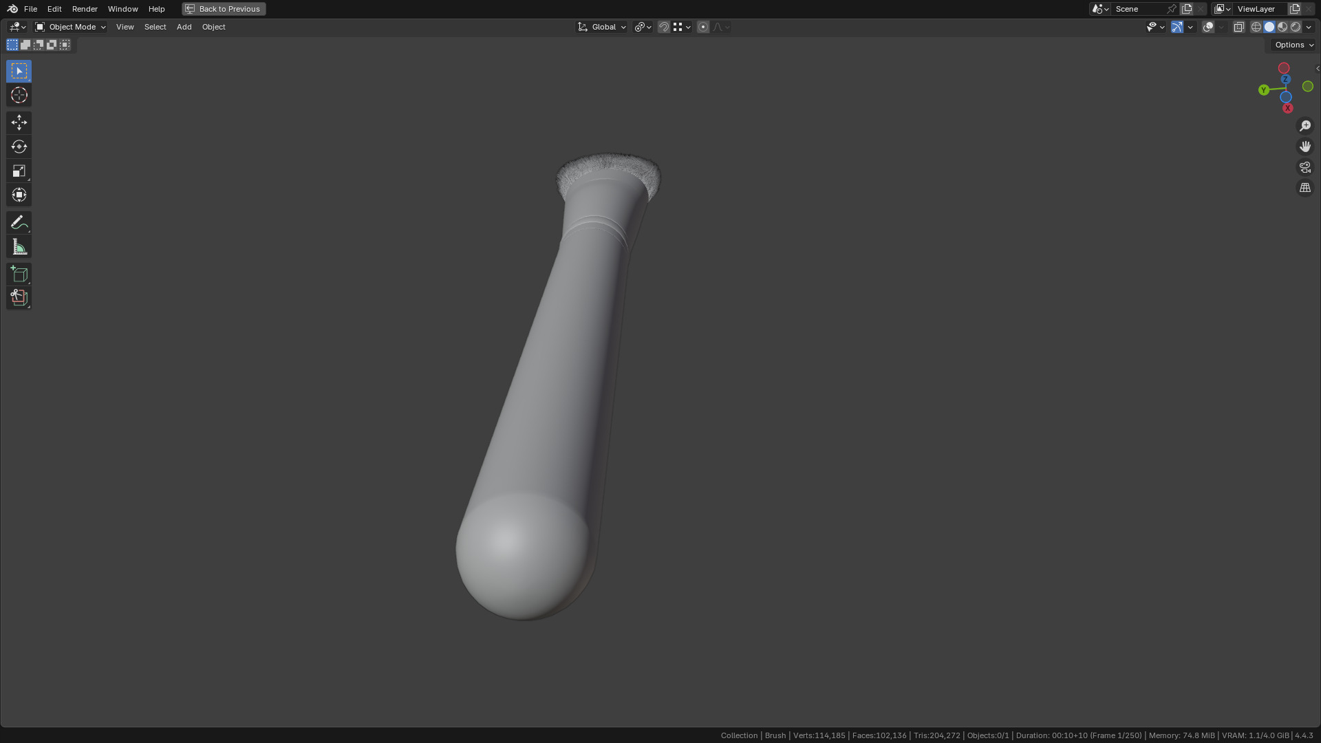 Make Up Brush PBR 23 3D model_32