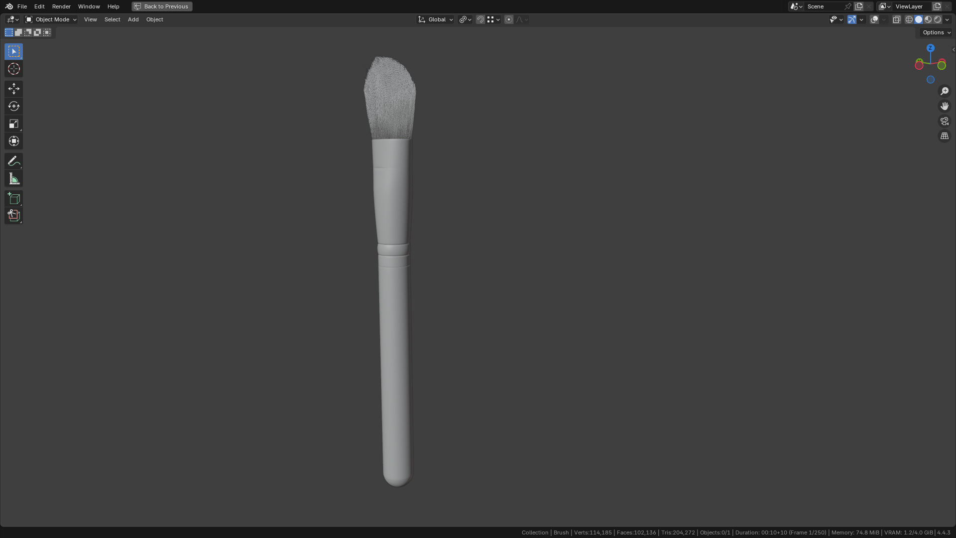Make Up Brush PBR 23 3D model_15