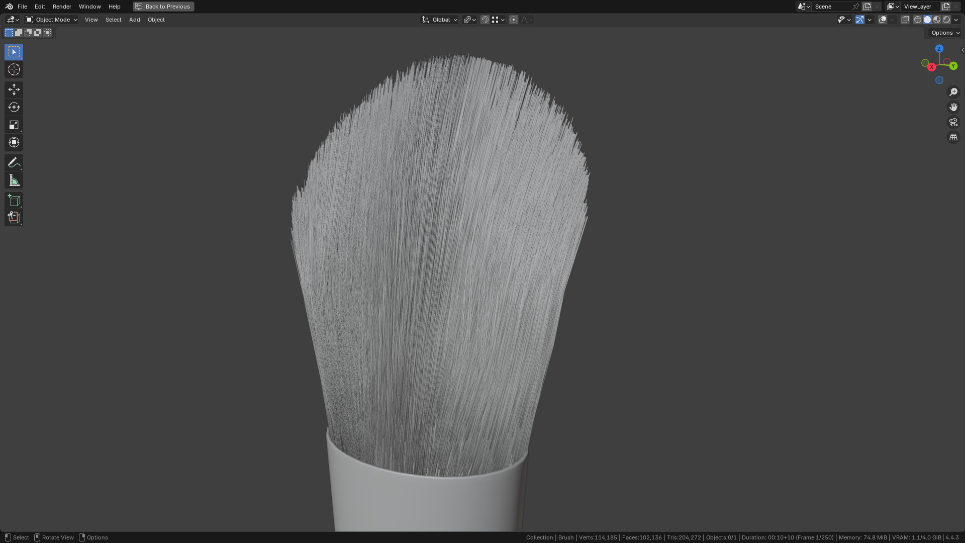 Make Up Brush PBR 23 3D model_40