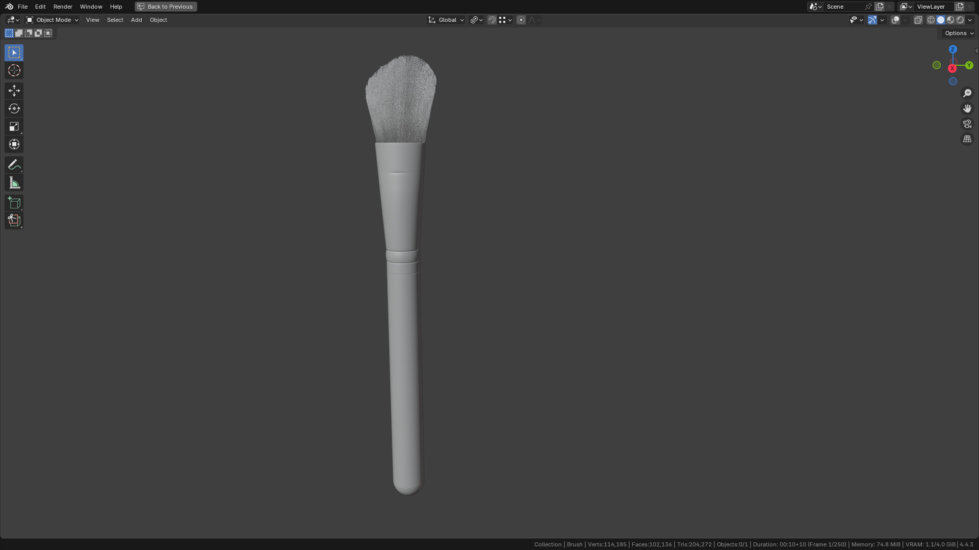 Make Up Brush PBR 23 3D model_41