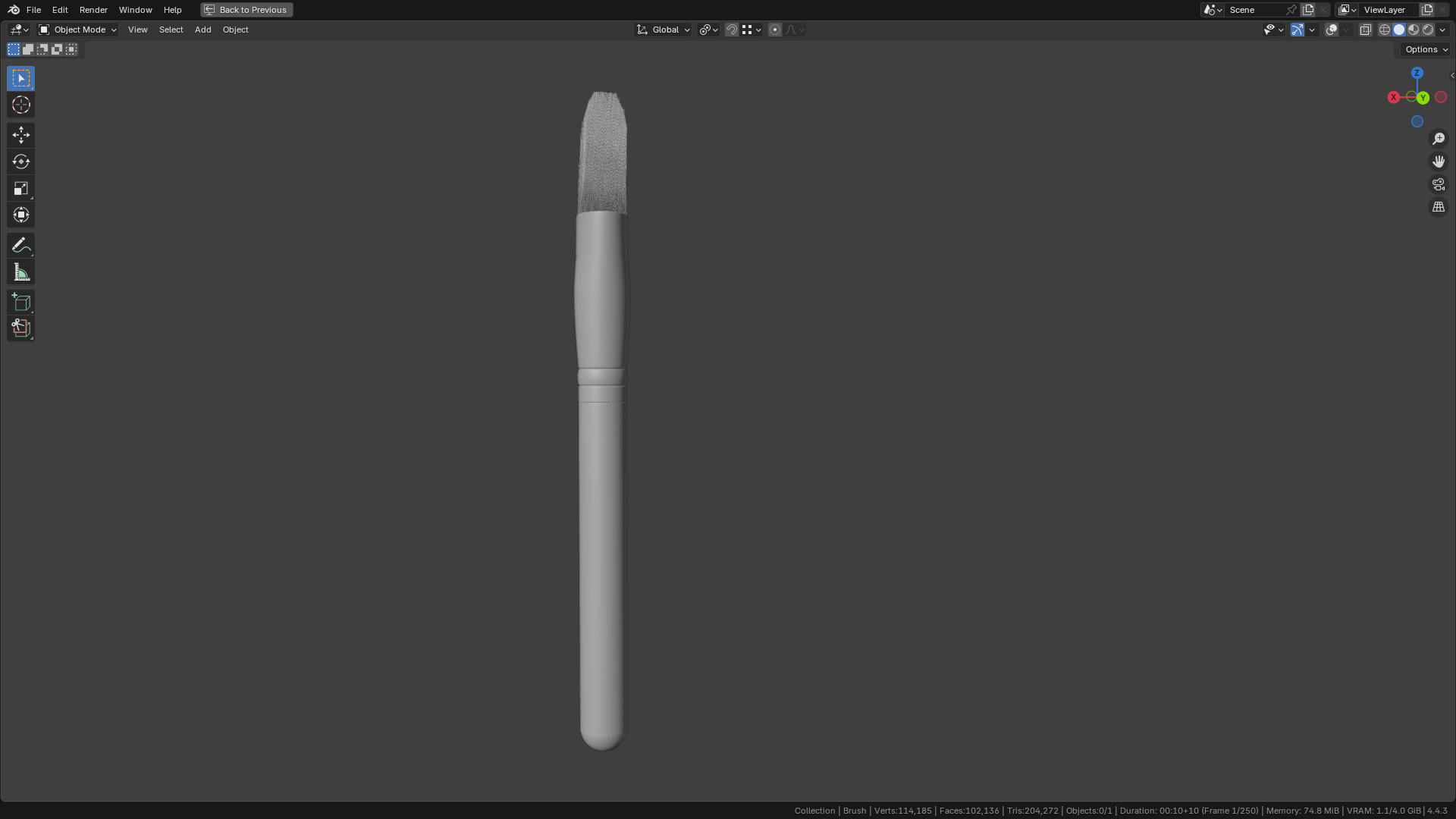 Make Up Brush PBR 23 3D model_34