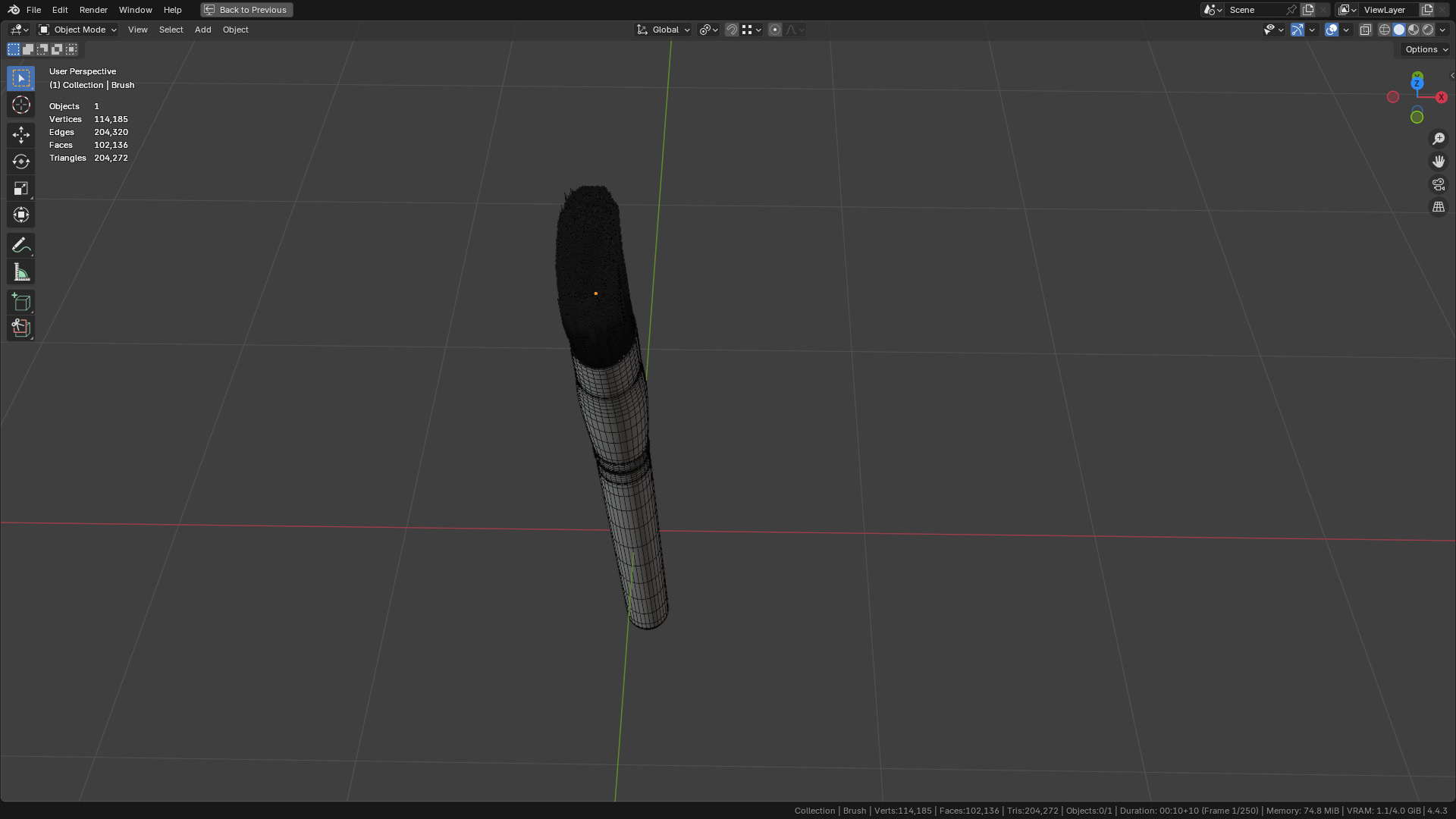 Make Up Brush PBR 23 3D model_16