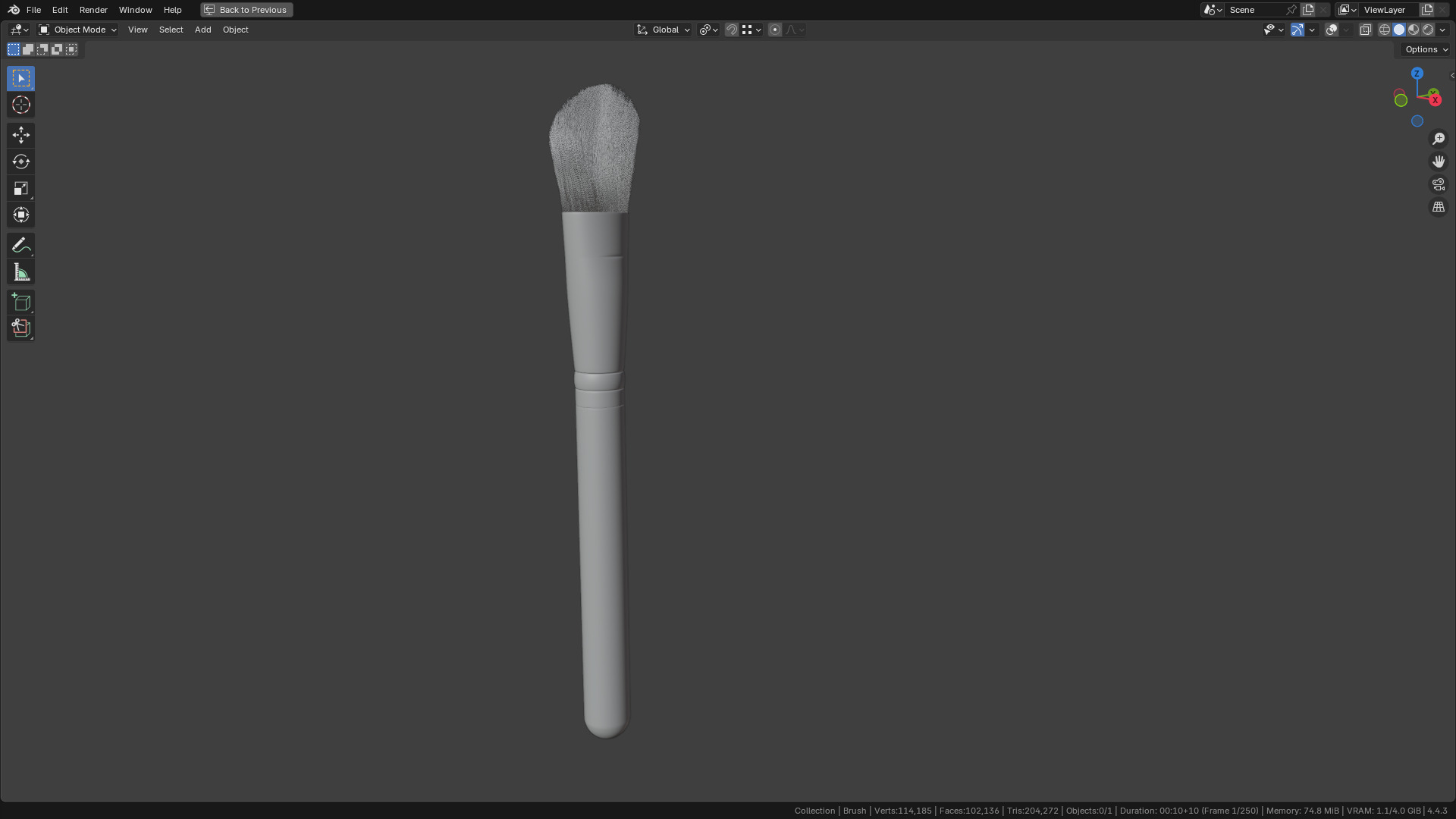 Make Up Brush PBR 23 3D model_24