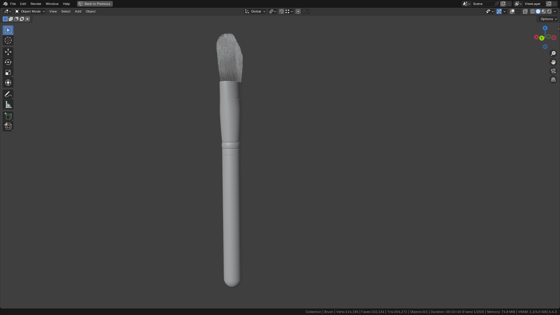 Make Up Brush PBR 23 3D model_12