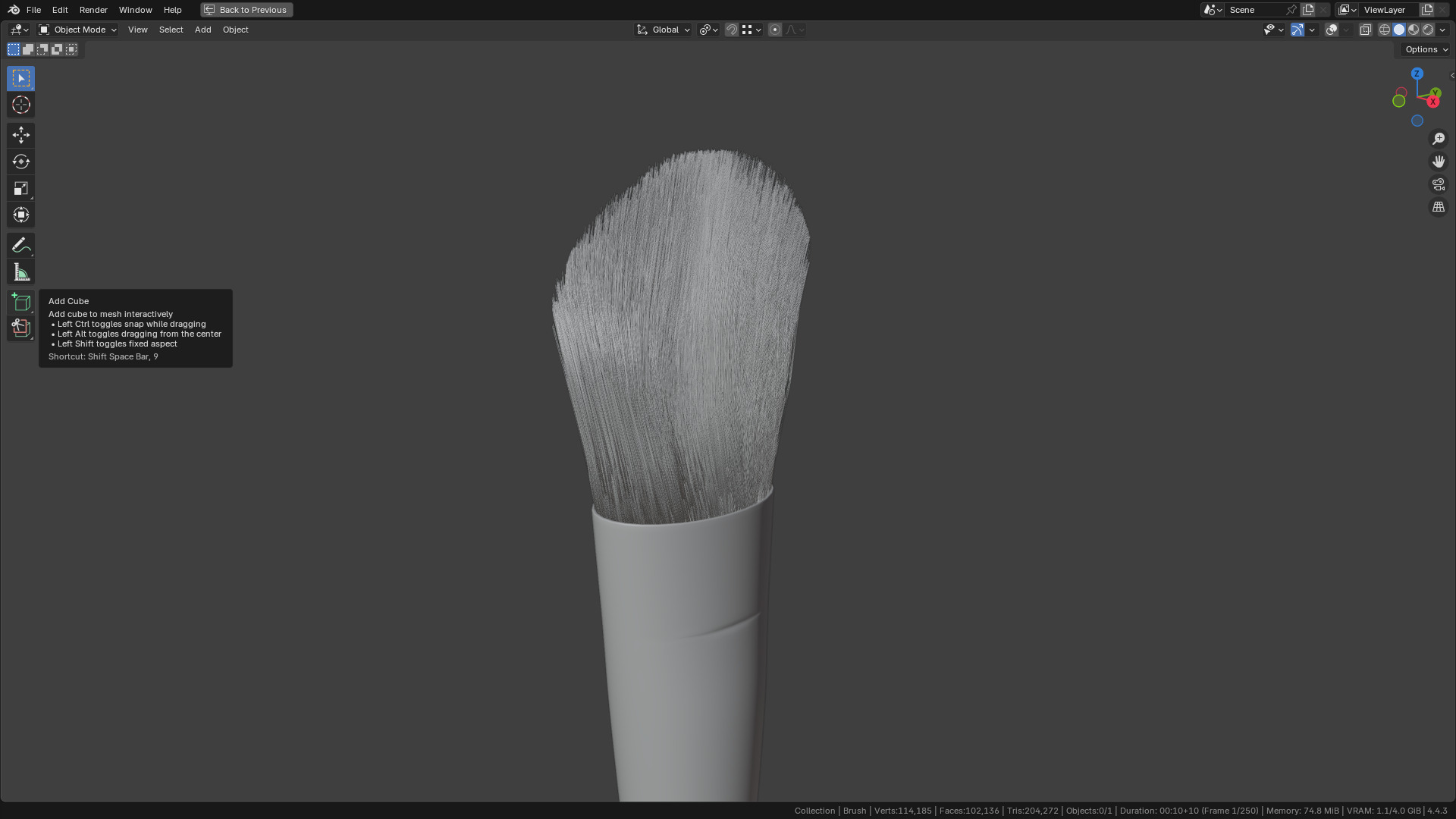 Make Up Brush PBR 23 3D model_38