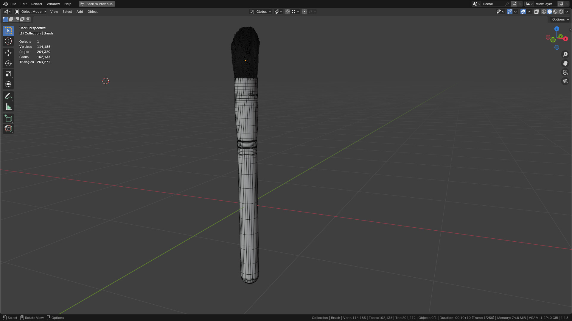 Make Up Brush PBR 23 3D model_17