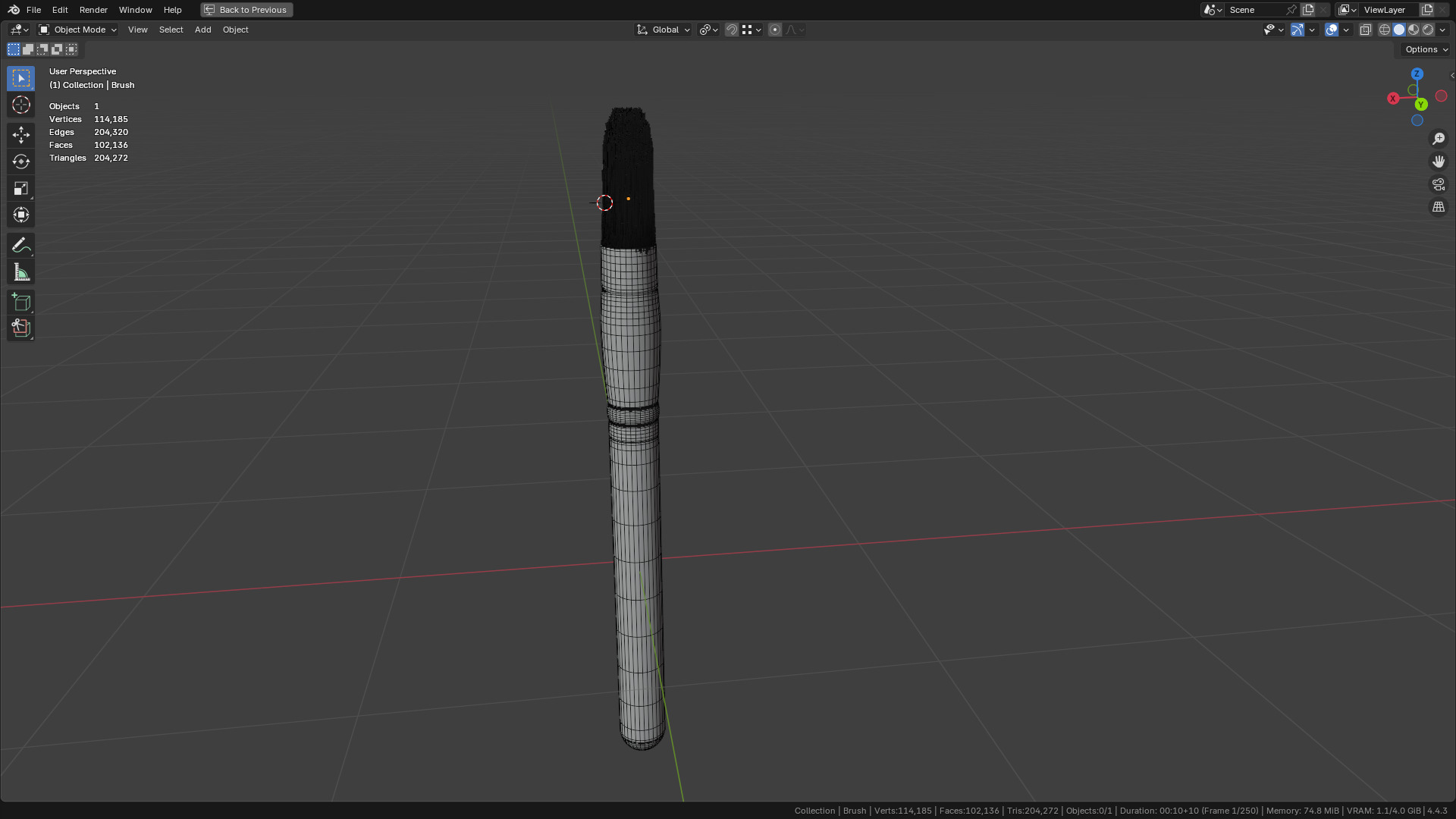 Make Up Brush PBR 23 3D model_46