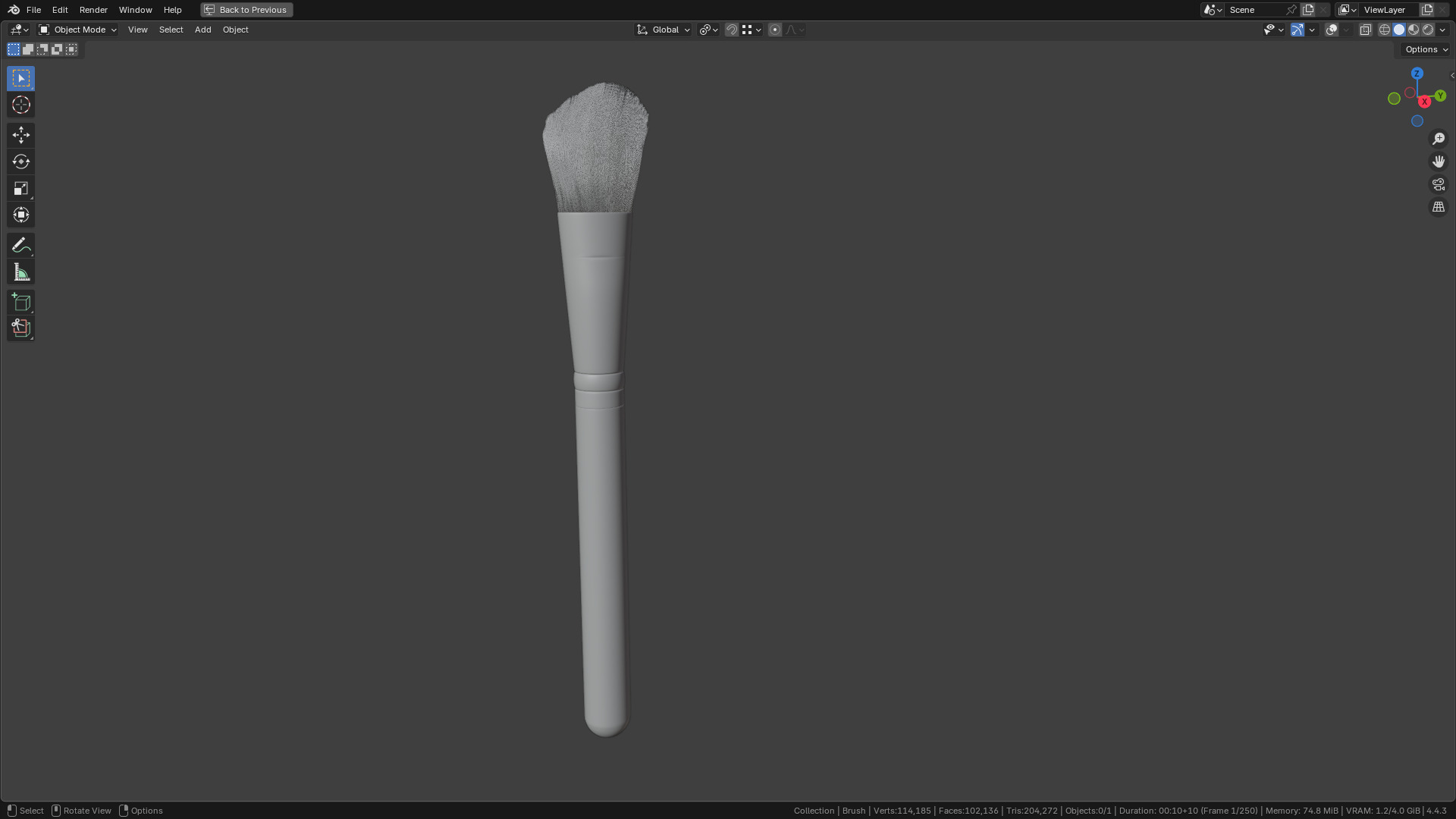 Make Up Brush PBR 23 3D model_25