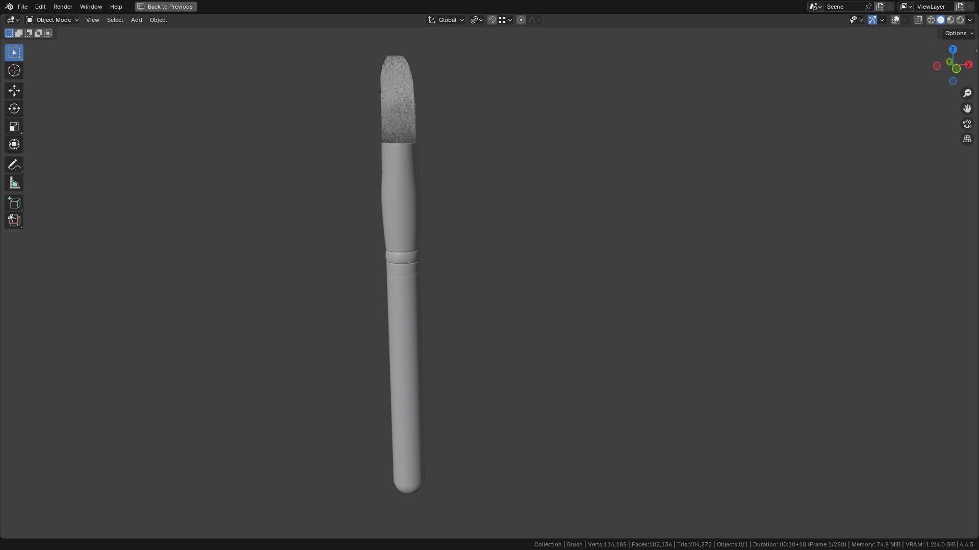 Make Up Brush PBR 23 3D model_22