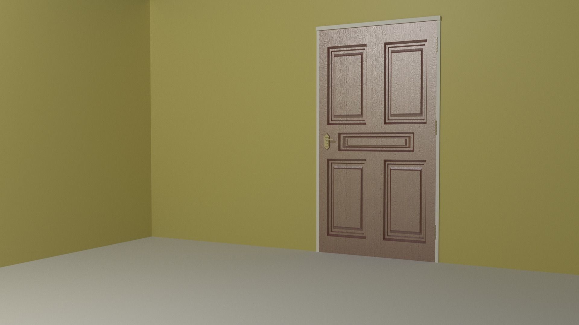 Wooden door Free low-poly 3D model