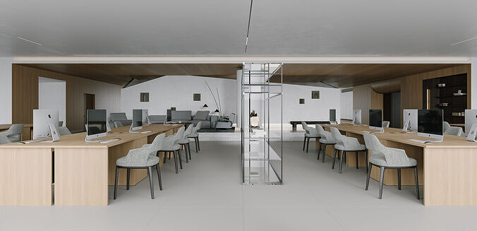  Office interior scene 17 3D model