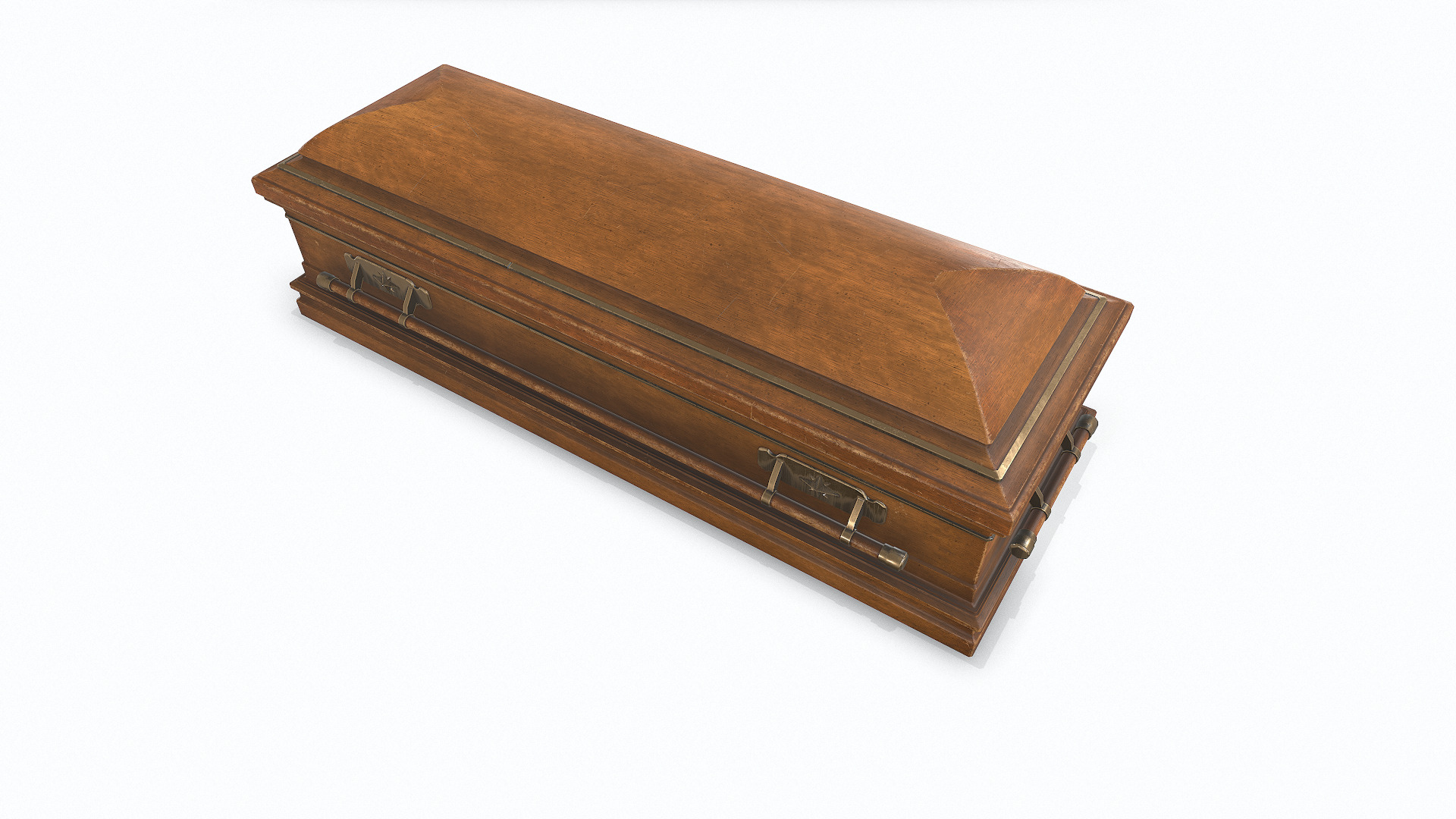 Old Coffin Low-poly PBR Low-poly 3D model_5