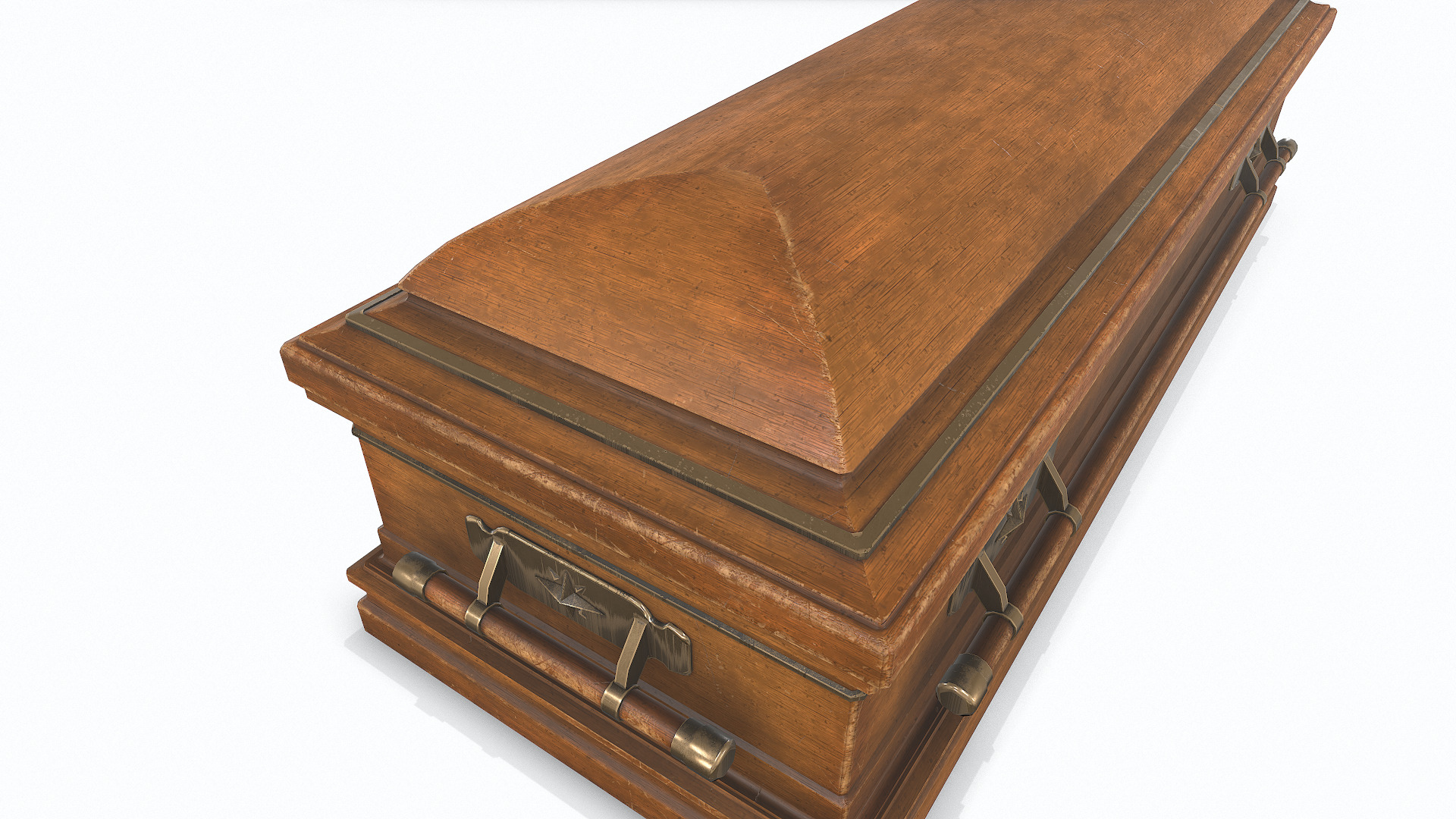 Old Coffin Low-poly PBR Low-poly 3D model_14