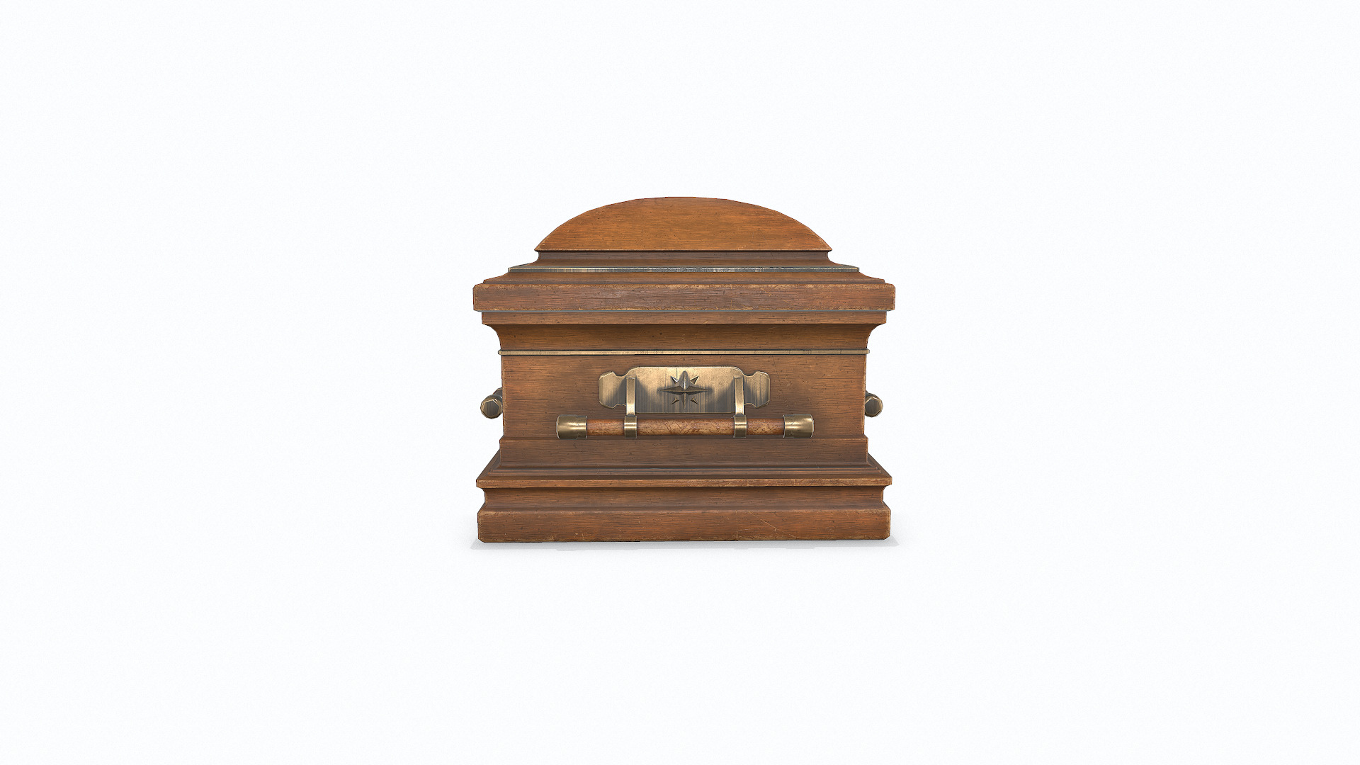 Old Coffin Low-poly PBR Low-poly 3D model_7