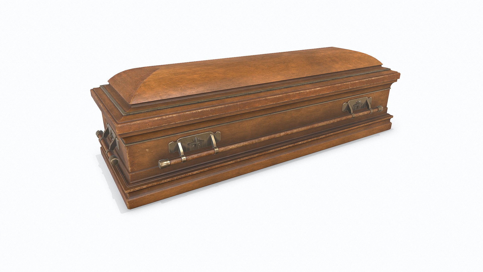 Old Coffin Low-poly PBR Low-poly 3D model_3