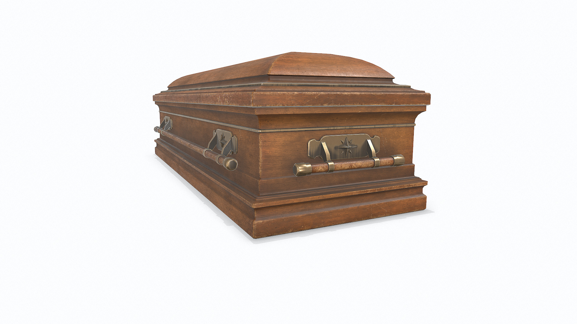 Old Coffin Low-poly PBR Low-poly 3D model_12