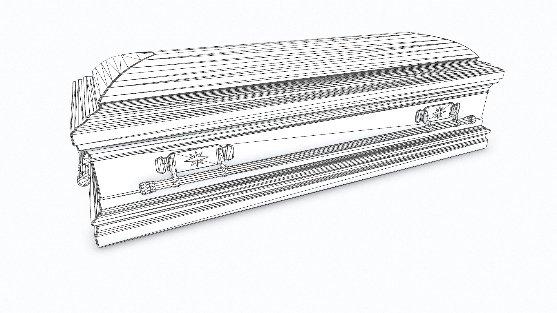 Old Coffin Low-poly PBR Low-poly 3D model_15