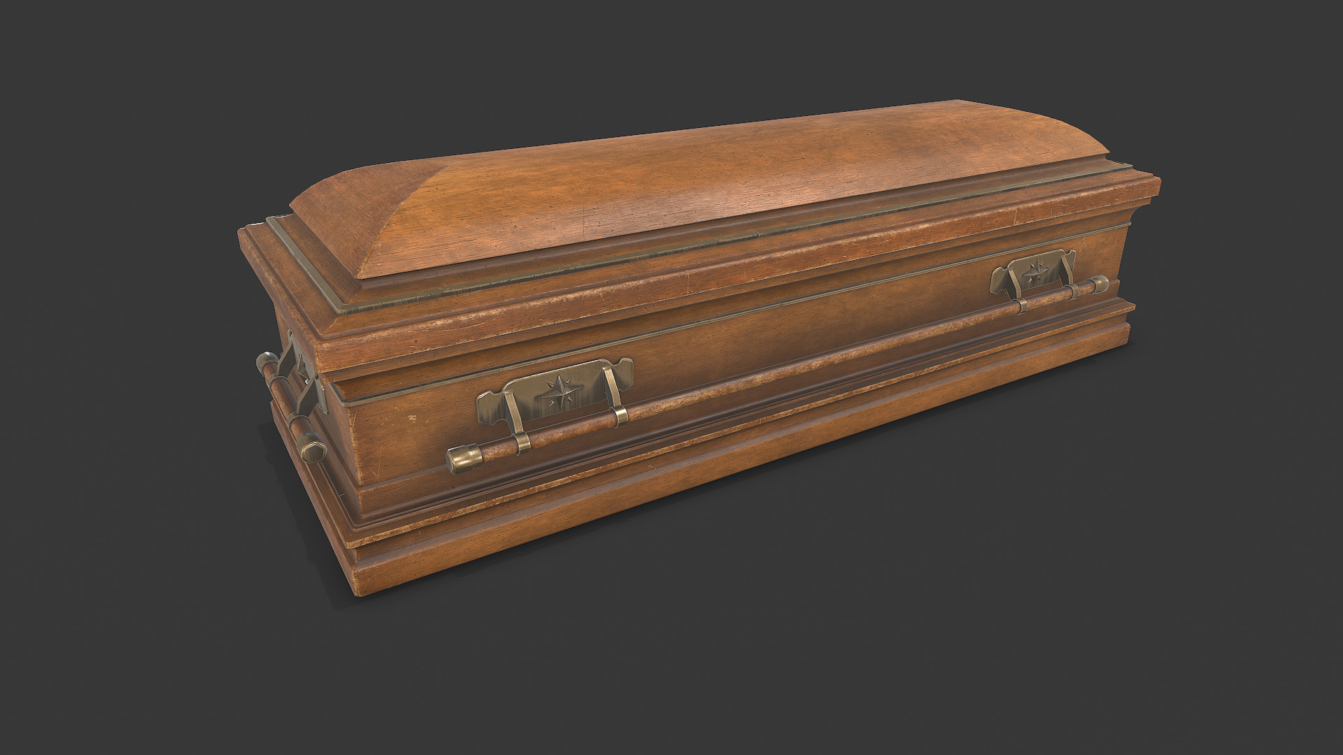 Old Coffin Low-poly PBR Low-poly 3D model_2