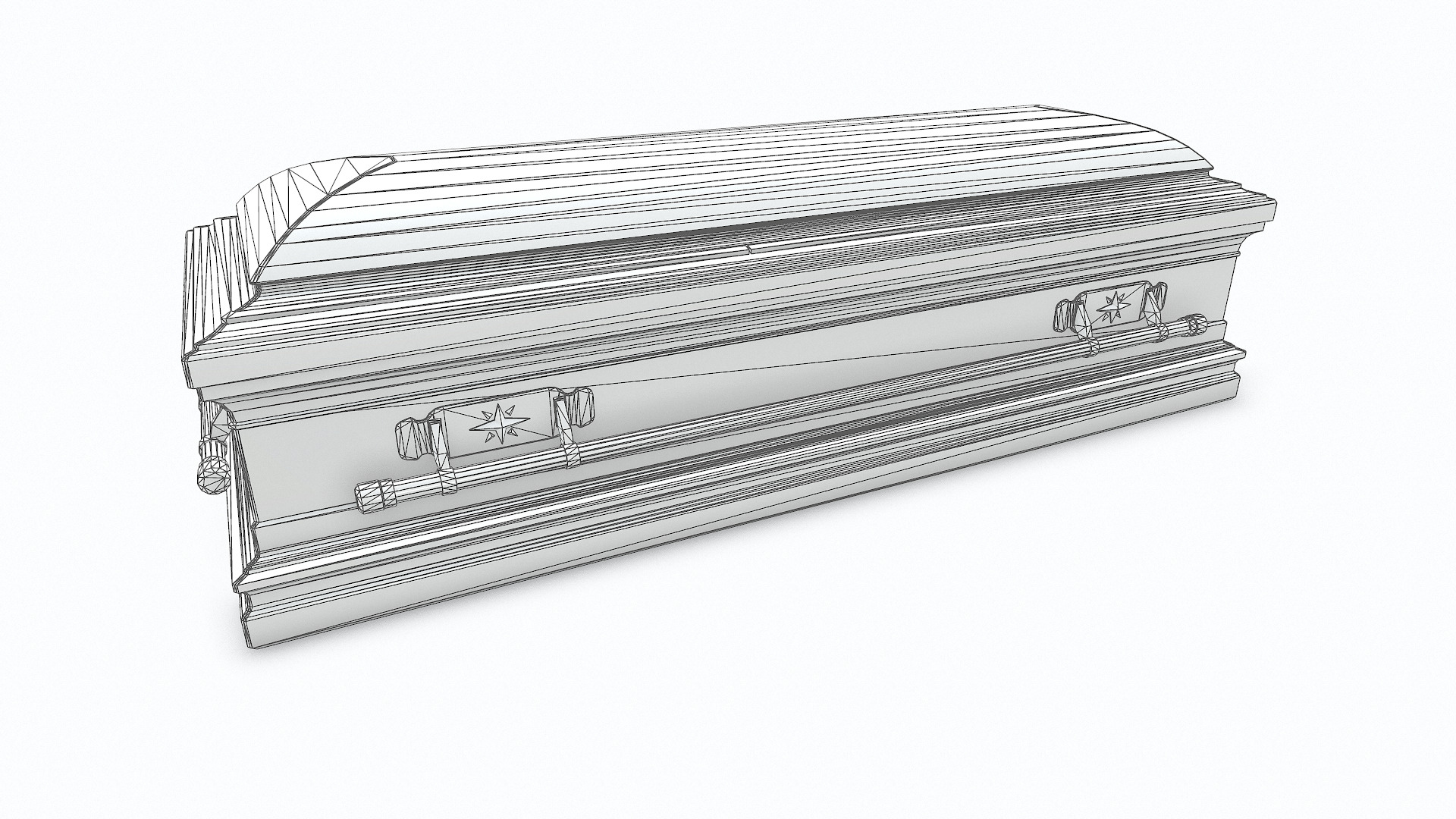 Old Coffin Low-poly PBR Low-poly 3D model_16