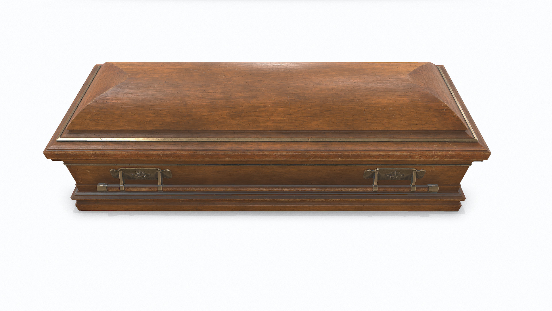 Old Coffin Low-poly PBR Low-poly 3D model_11