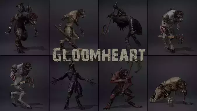 Gloomheart Low-poly 3D model