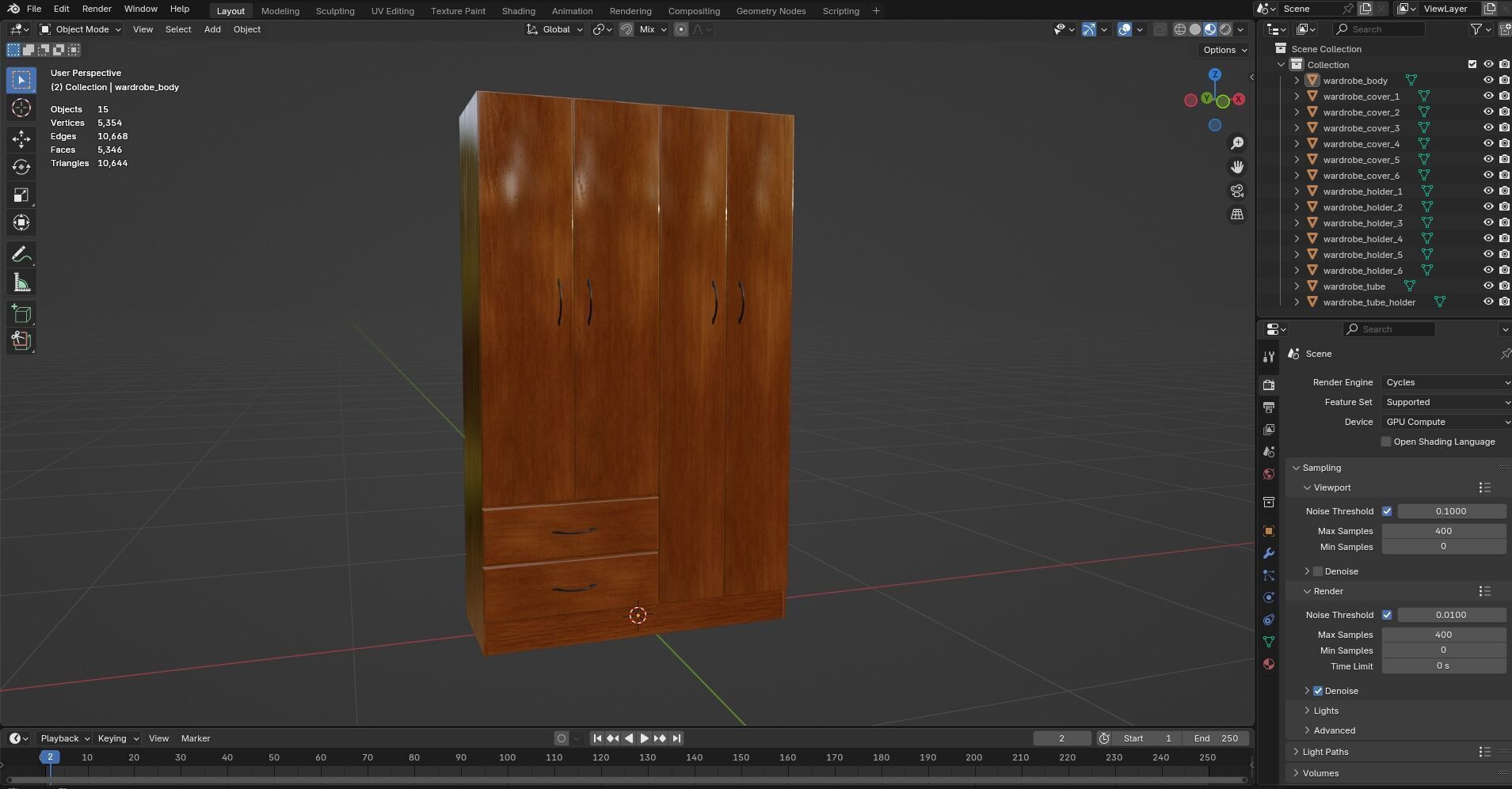Wardrobe CG4 3D model_11