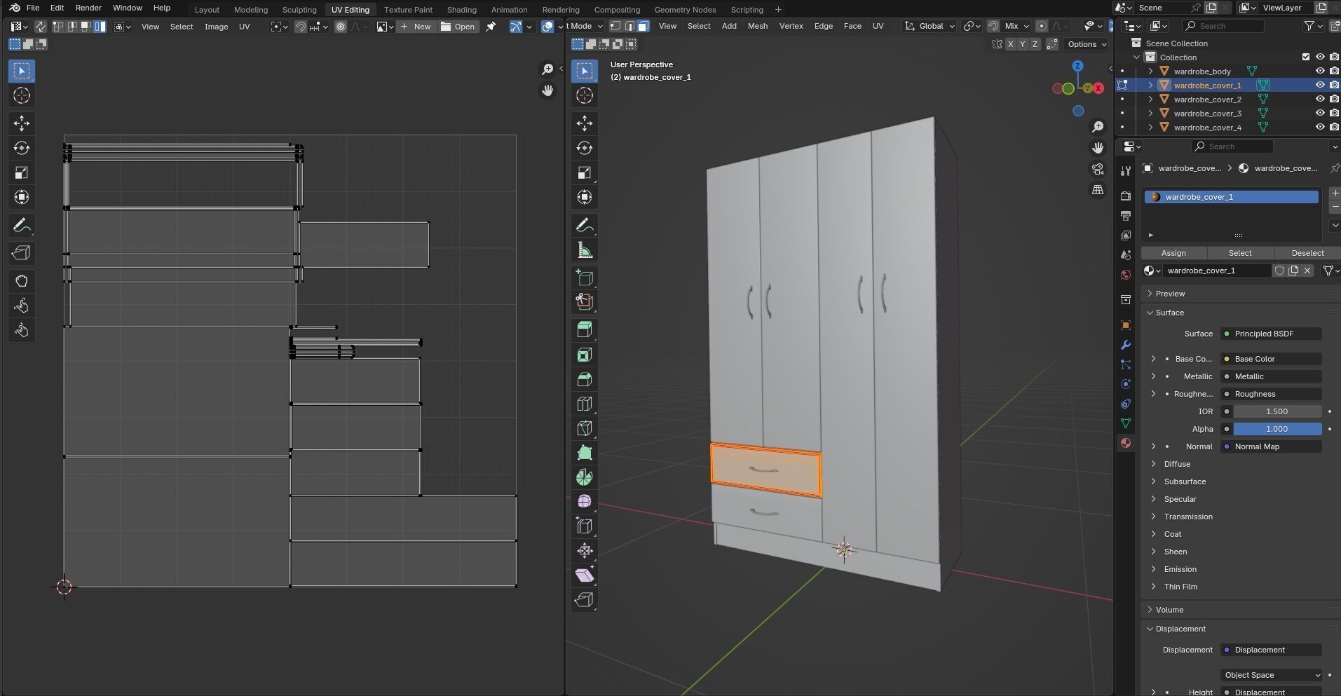 Wardrobe CG4 3D model_13