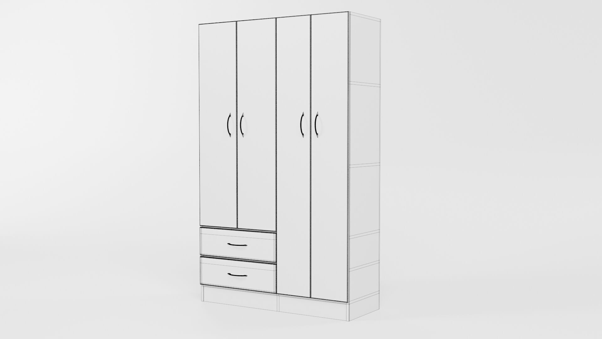 Wardrobe CG4 3D model_8
