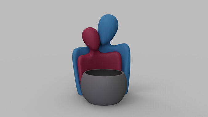 Abstract Couple Bowl 3D print model