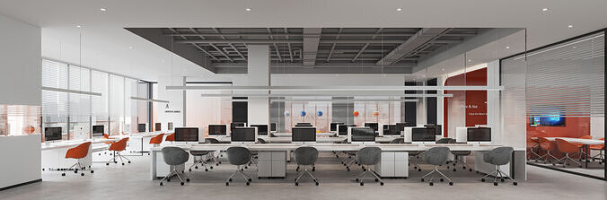  Office interior scene 20 3D model