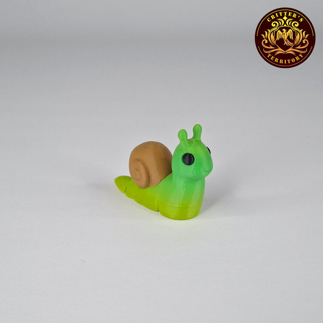 Flexi Mini Snail No support Print in Place Articulated 3D print model_9