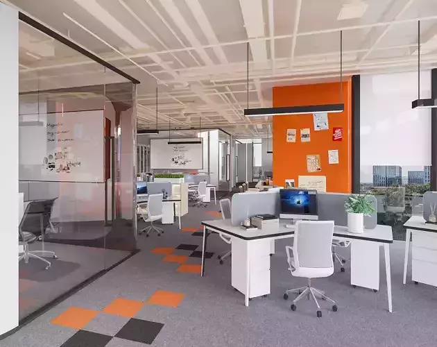  Office reception interior scene 22