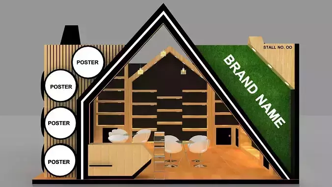 3D Stall Design Modular Booth 3D model