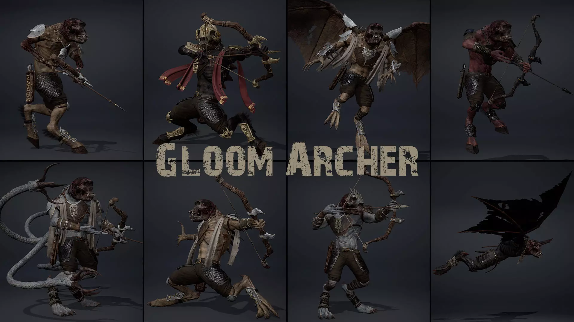 Gloom Archer Low-poly 3D model_0