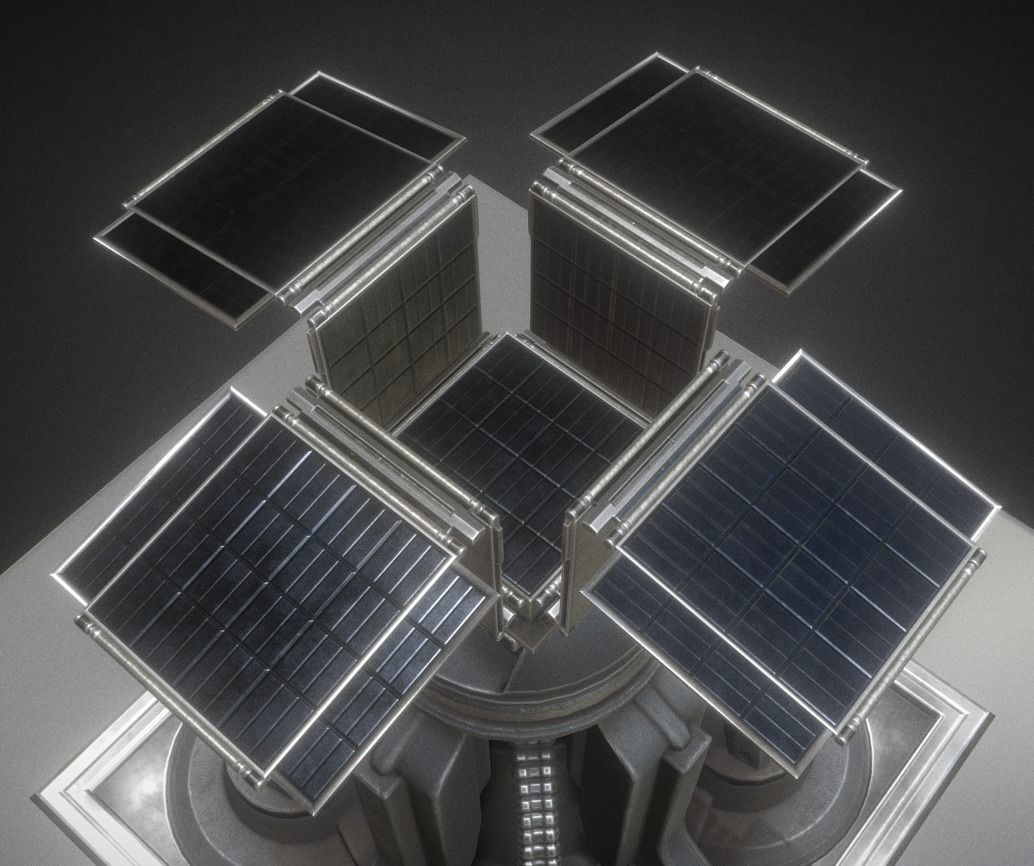 Futuristic Tower Collection Low-poly 3D model_160