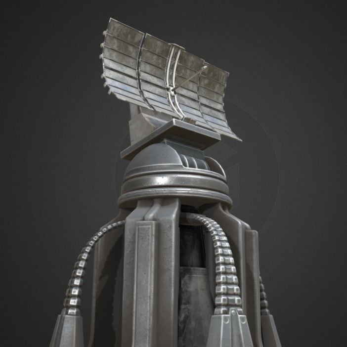 Futuristic Tower Collection Low-poly 3D model_119