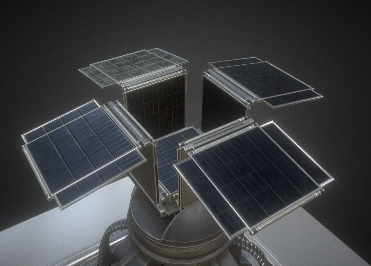 Futuristic Tower Collection Low-poly 3D model_121