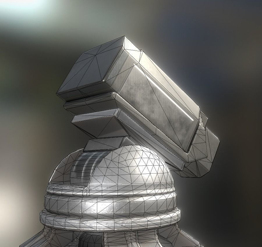 Futuristic Tower Collection Low-poly 3D model_156