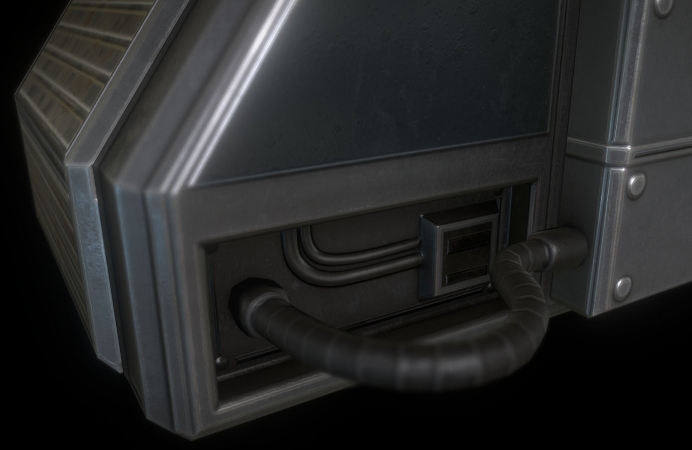 Futuristic Tower Collection Low-poly 3D model_172