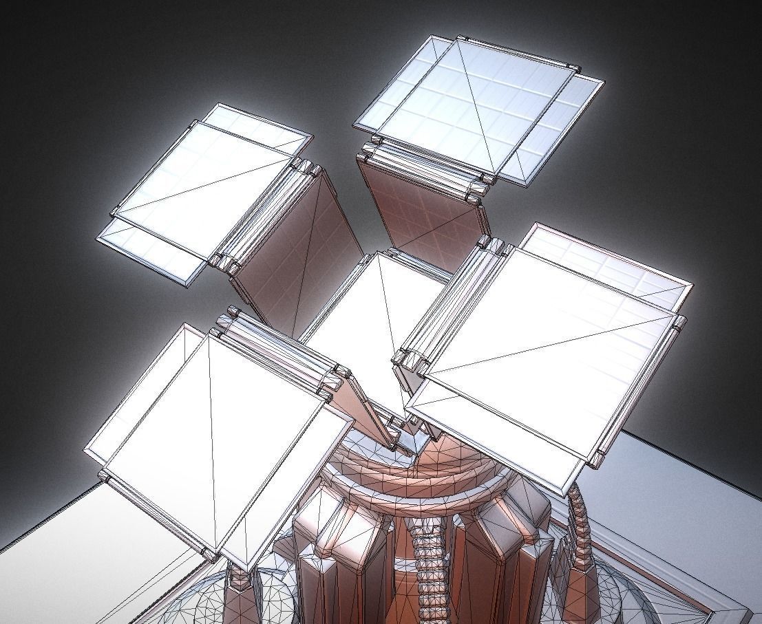 Futuristic Tower Collection Low-poly 3D model_109