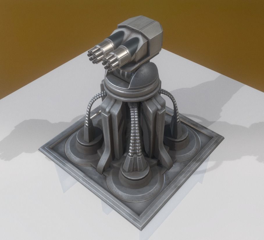 Futuristic Tower Collection Low-poly 3D model_96