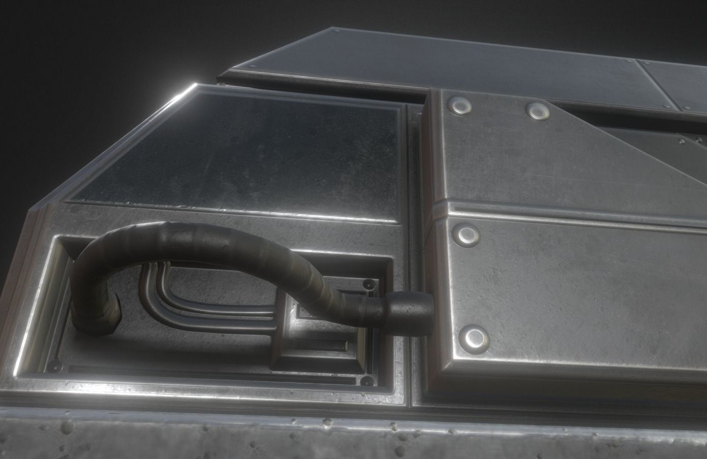 Futuristic Tower Collection Low-poly 3D model_137